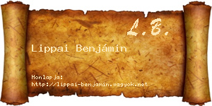 Lippai Benjámin névjegykártya